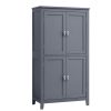vasagle-sifonier-baie-dulap-de-depozitare-cu-patru-usi-gri-60x30x110cm