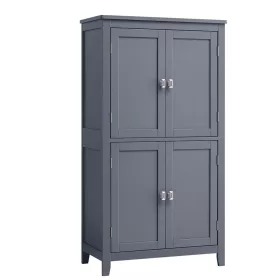 vasagle-sifonier-baie-dulap-de-depozitare-cu-patru-usi-gri-60x30x110cm