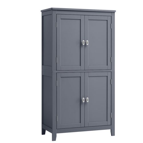 vasagle-sifonier-baie-dulap-de-depozitare-cu-patru-usi-gri-60x30x110cm