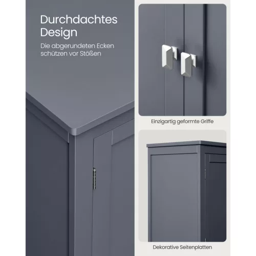 vasagle-sifonier-baie-dulap-de-depozitare-cu-patru-usi-gri-60x30x110cm