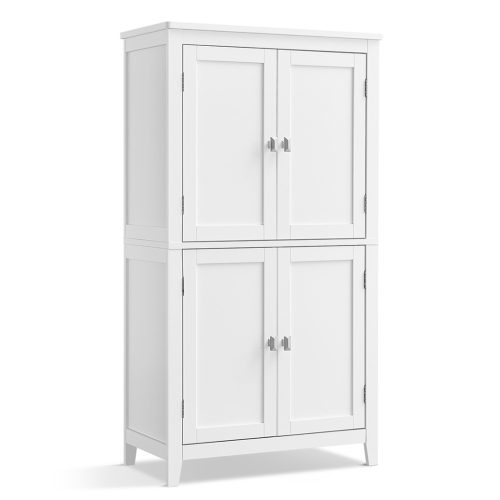 vasagle-sifonier-baie-dulap-de-depozitare-cu-patru-usi-alb-60x30x110cm