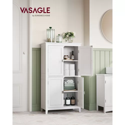 vasagle-sifonier-baie-dulap-de-depozitare-cu-patru-usi-alb-60x30x110cm