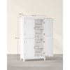 vasagle-sifonier-baie-dulap-de-depozitare-cu-patru-usi-alb-60x30x110cm