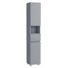 vasagle-dulap-ingust-pentru-baie-cu-sertar-rafturi-reglabile-gri-30-x-30-x-170-cm