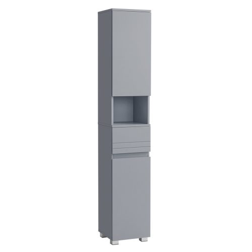 vasagle-dulap-ingust-pentru-baie-cu-sertar-rafturi-reglabile-gri-30-x-30-x-170-cm