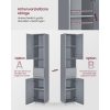 vasagle-dulap-ingust-pentru-baie-cu-sertar-rafturi-reglabile-gri-30-x-30-x-170-cm