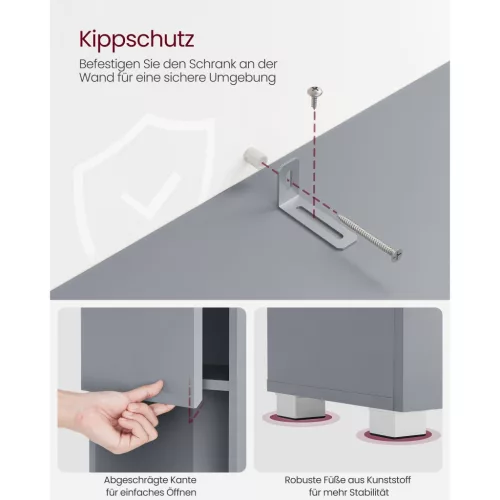 vasagle-dulap-ingust-pentru-baie-cu-sertar-rafturi-reglabile-gri-30-x-30-x-170-cm