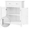 vasagle-dulap-baie-2-usi-sertar-alb-60x30x80cm