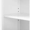 vasagle-dulap-baie-2-usi-sertar-alb-60x30x80cm