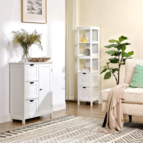 vasagle-dulap-de-depozitare-inalt-dulap-baie-alb-30x30x141cm