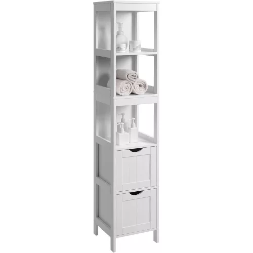 vasagle-dulap-de-depozitare-inalt-dulap-baie-alb-30x30x141cm