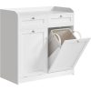 vasagle-dulap-pentru-baie-cu-2-cosuri-de-rufe-2-sertare-alb-nor-40-x-79-x-80-cm