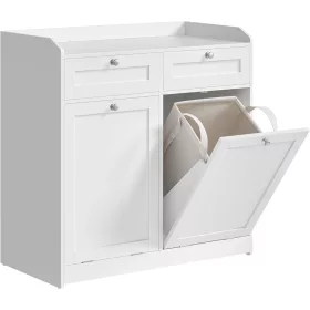 vasagle-dulap-pentru-baie-cu-2-cosuri-de-rufe-2-sertare-alb-nor-40-x-79-x-80-cm