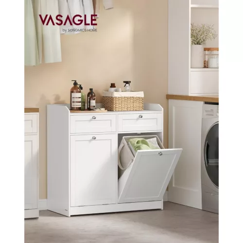 vasagle-dulap-pentru-baie-cu-2-cosuri-de-rufe-2-sertare-alb-nor-40-x-79-x-80-cm