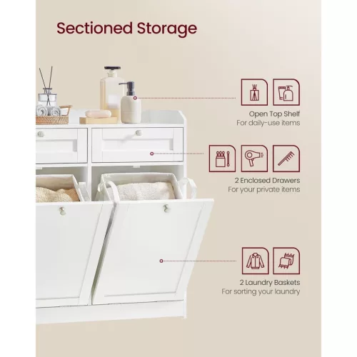 vasagle-dulap-pentru-baie-cu-2-cosuri-de-rufe-2-sertare-alb-nor-40-x-79-x-80-cm