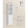 Dulap turn pentru baie, cu coș de rufe, alb nor 40x40x170cm