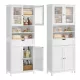Dulap de depozitare independent, cu sertare, alb 60x30x170cm