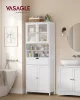 Dulap de depozitare independent, cu sertare, alb 60x30x170cm