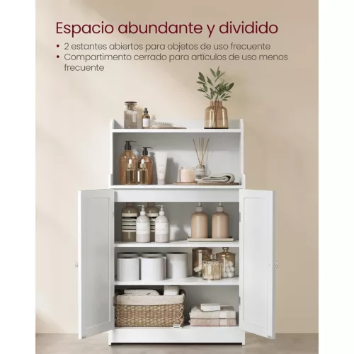 vasagle-dulap-baie-2-usi-2-rafturi-reglabile-alb-nor-de-ceata-30-x-60-x-100-cm