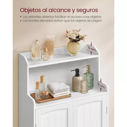 vasagle-dulap-baie-2-usi-2-rafturi-reglabile-alb-nor-de-ceata-30-x-60-x-100-cm