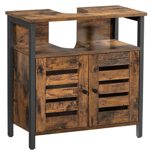 vasagle-sifonier-baie-sub-chiuveta-cu-raft-deschis-maro-rustic-60x30x60cm