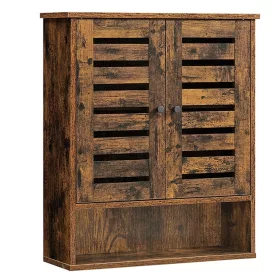 vasagle-dulap-de-baie-suspendat-cu-doua-usi-maro-rustic-60x20x70cm
