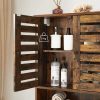 vasagle-dulap-de-baie-suspendat-cu-doua-usi-maro-rustic-60x20x70cm