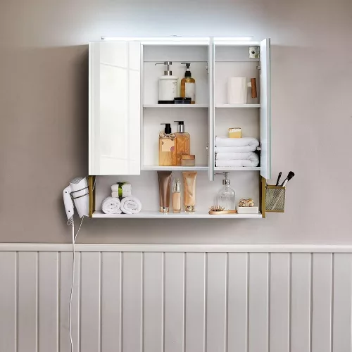 vasagle-cabinet-pentru-baie-cu-oglinda-pe-perete-aurie-70x16x70cm