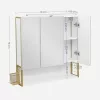 vasagle-cabinet-pentru-baie-cu-oglinda-pe-perete-aurie-70x16x70cm
