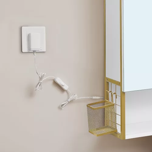 vasagle-cabinet-pentru-baie-cu-oglinda-pe-perete-aurie-70x16x70cm