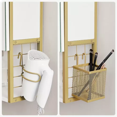 vasagle-cabinet-pentru-baie-cu-oglinda-pe-perete-aurie-70x16x70cm