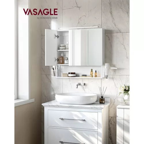 vasagle-dulap-baie-cu-oglinda-pe-perete-3-usi-alb-15x70x70cm