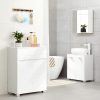 vasagle-sifonier-baie-cu-2-usi-si-1-sertar-alb-60x30x80cm