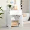 vasagle-sifonier-baie-cu-2-usi-si-1-sertar-alb-60x30x80cm