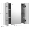 vasagle-sifonier-baie-cu-oglinda-pe-perete-alb-60x15x55cm