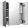 vasagle-sifonier-baie-cu-oglinda-pe-perete-alb-60x15x55cm