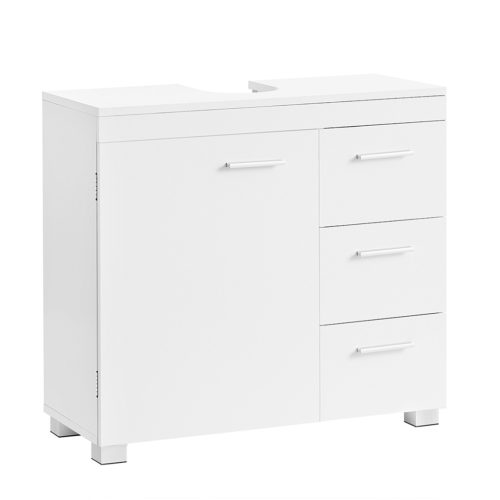 vasagle-dulap-baie-sub-chiuveta-3-sertare-1-usa-alb-70x30x64cm