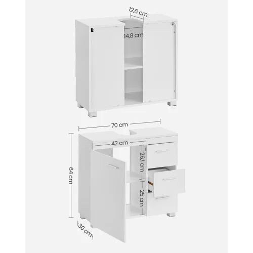 vasagle-dulap-baie-sub-chiuveta-3-sertare-1-usa-alb-70x30x64cm