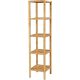 songmics-raft-de-bambus-pentru-baie-bucatarie-5-niveluri-33x33x146cm