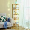 songmics-raft-de-bambus-pentru-baie-bucatarie-5-niveluri-33x33x146cm