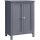 vasagle-dulap-baie-dulap-cu-2-usi-gri-60x30x80cm