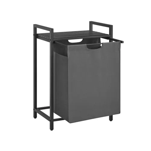 vasagle-cos-de-rufe-cu-sertar-extensibil-si-sac-detasabil-pentru-haine-gri