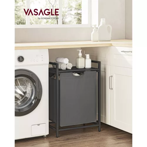 vasagle-cos-de-rufe-cu-sertar-extensibil-si-sac-detasabil-pentru-haine-gri