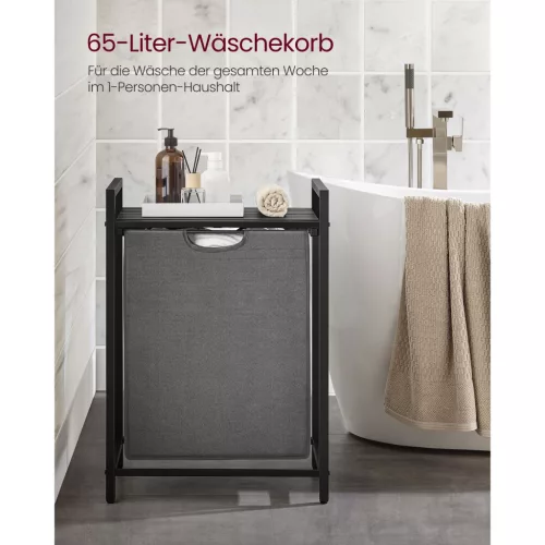 vasagle-cos-de-rufe-cu-sertar-extensibil-si-sac-detasabil-pentru-haine-gri