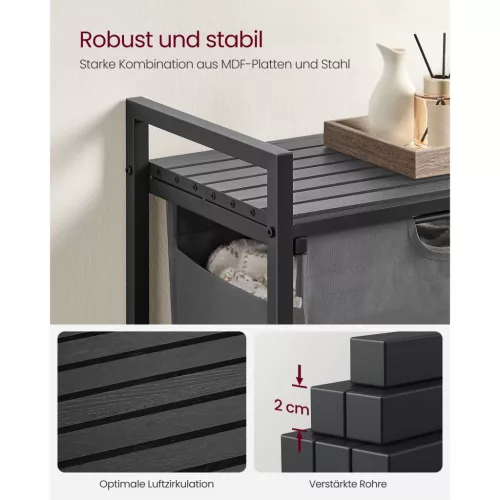 vasagle-cos-de-rufe-cu-sertar-extensibil-si-sac-detasabil-pentru-haine-gri