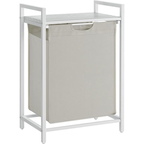 vasagle-cos-de-rufe-cu-sertar-extensibil-si-sac-de-rufe-detasabil-alb