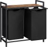 vasagle-cos-de-rufe-murdare-cu-doua-buzunare-din-tesatura-oxford-2x46l-negru
