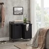 vasagle-cos-de-rufe-murdare-cu-doua-buzunare-din-tesatura-oxford-2x46l-negru