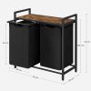 vasagle-cos-de-rufe-murdare-cu-doua-buzunare-din-tesatura-oxford-2x46l-negru