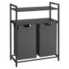 vasagle-cos-de-rufe-cu-rafturi-si-sac-de-rufe-detasabil-si-extensibil-2x46l-negrugri
